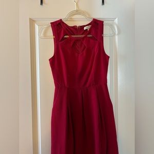 Cutout collar dress
